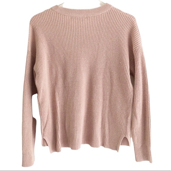 Madewell Patch Pocket Knit Pullover Sweater Blush Pink Size - Picture 10 of 11